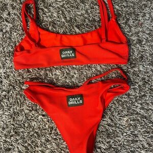 Brand new daily drills red bikini